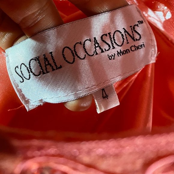 Dress and Scarf - Social Occasions by Mon Cheri - Picture 6 of 8